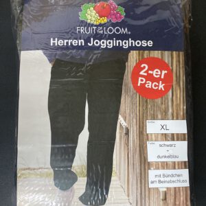 Fruit of The Loom Herren Jogginghosen 2er XL Schwarz + Dunkelblau