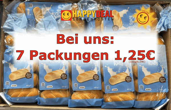 7 Packungen Milchbrötchen