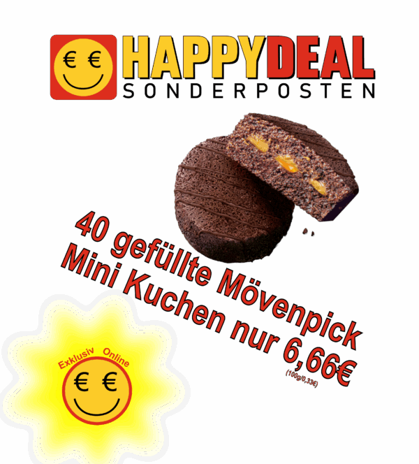 40x gefüllter Mövenpick Mini Kuchen
