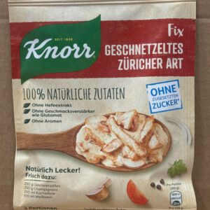 Knorr Fix Geschnetzeltes Züricher Art