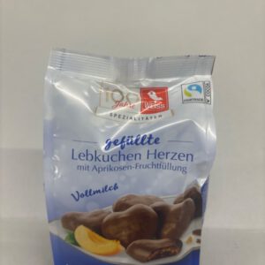Weiss gefüllte Lebkuchen Herzen