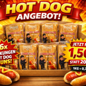 Ganzer Karton Hot Dog Buns 16x120g